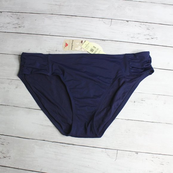 Tommy Bahama Swimwear Women's Bikini Swim Bottoms Plus Size 1X Navy Blue - Picture 3 of 5